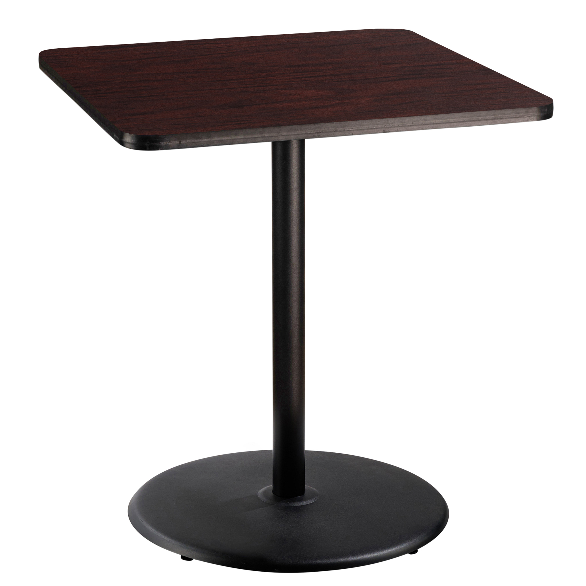 National Public Seating, Cafe Table, 36x36x42 Square "R" Base, Height 42 in, Model# CT33636RBPBTMMY